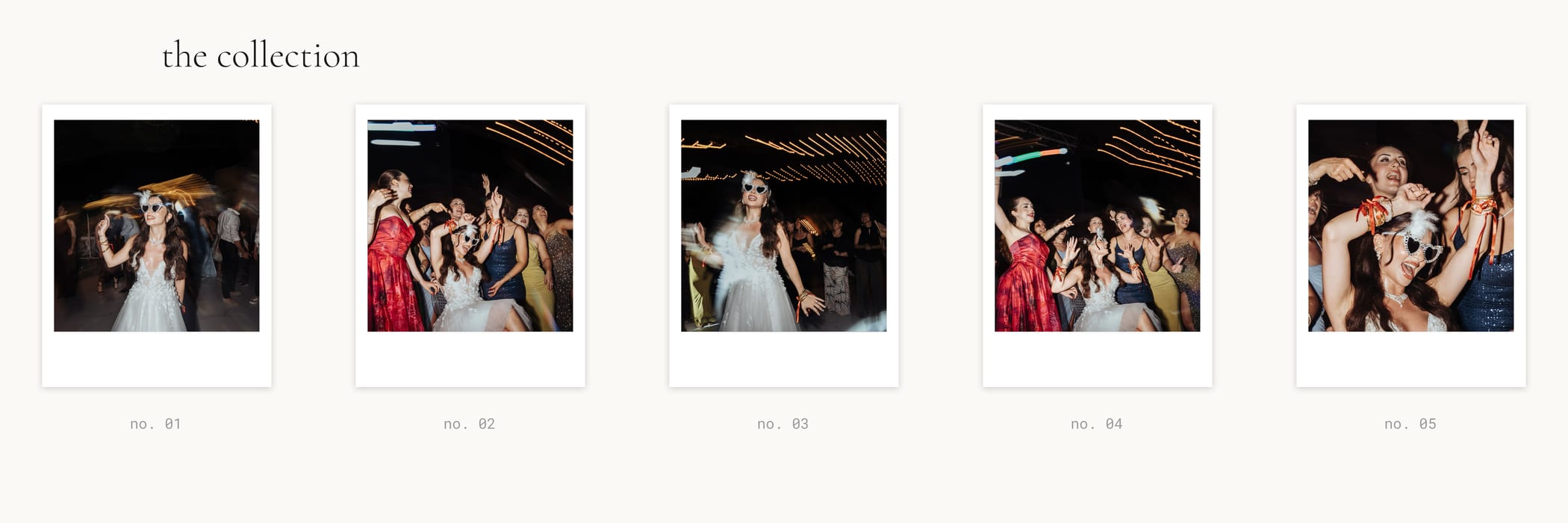 Three square carousel slides joined back into one picture, with the photographs numbered straight across the seams