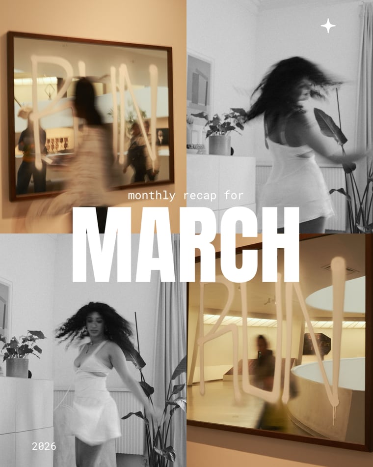 A monthly recap collage made in Frames